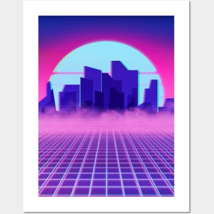 Outrun neon night Posters and Art